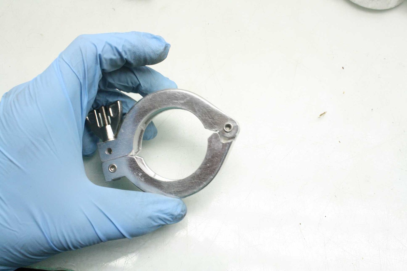 Lot of 10 Aluminum Sanitary Clamps / 2" / 2 Inches - Used - Image 4