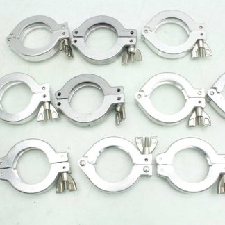 Lot of 10 Aluminum Sanitary Clamps / 2" / 2 Inches - Used