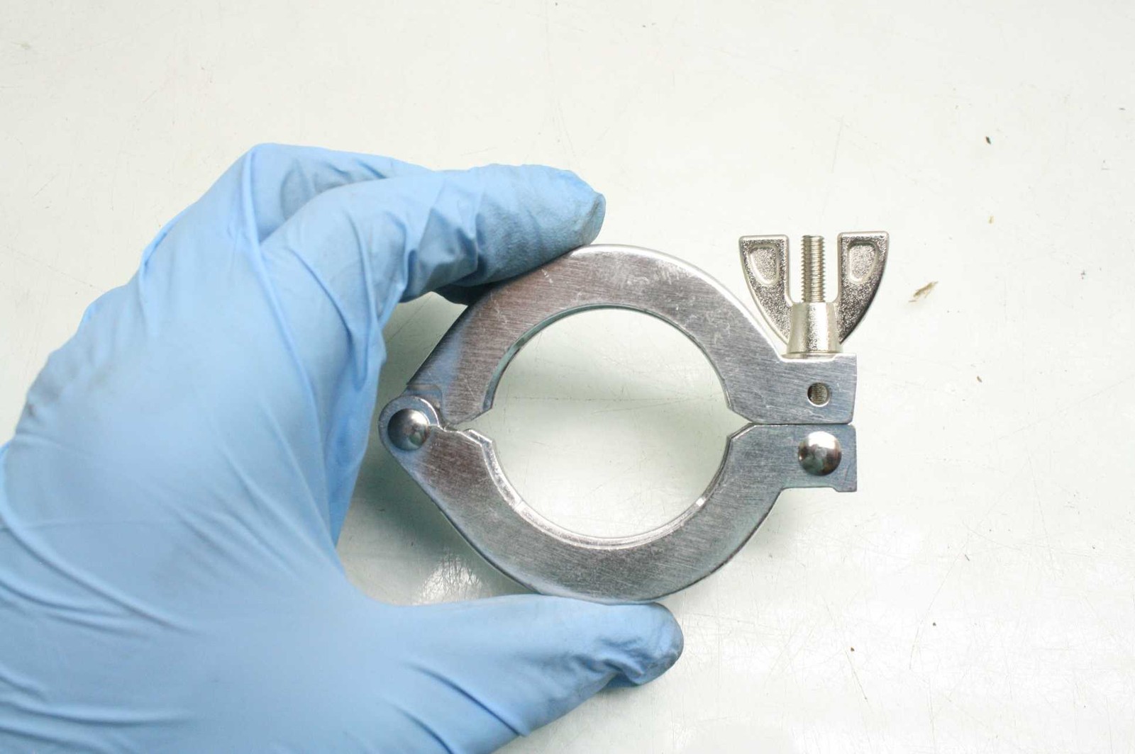 Lot of 10 Aluminum Sanitary Clamps / 2" / 2 Inches - Used - Image 7