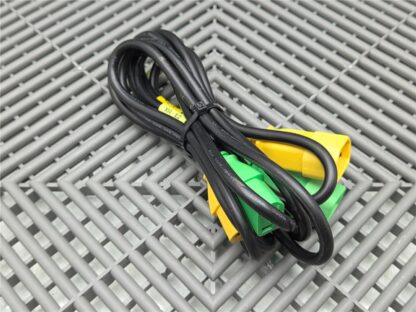 Lot of 2 IBM (1)Yellow, (1) Green Power Cables 45W7924, 45W7925, Length: ~60" - Used - Image 4