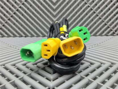 Lot of 2 IBM (1)Yellow, (1) Green Power Cables 45W7927, 98Y2537, Length: ~67" - New - Image 3
