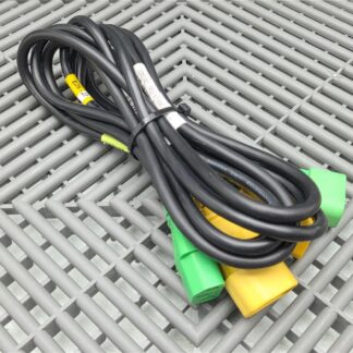 Lot of 2 IBM (1)Yellow, (1) Green Power Cables 45W7927, 98Y2537, Length: ~67" - New