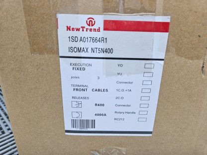 MCCB T5N400 Circuit Breaker 400A TMAX T5N400 690V Adjustable Thermomagnetic Trip - New - Image 12