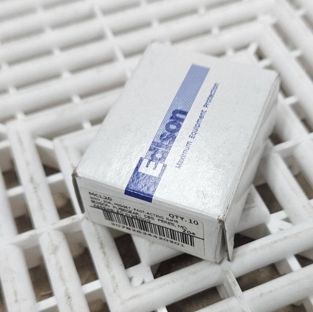 New Box of 10 Edison MCL20 Midget Fuse 600V / 20A - New - Image 9