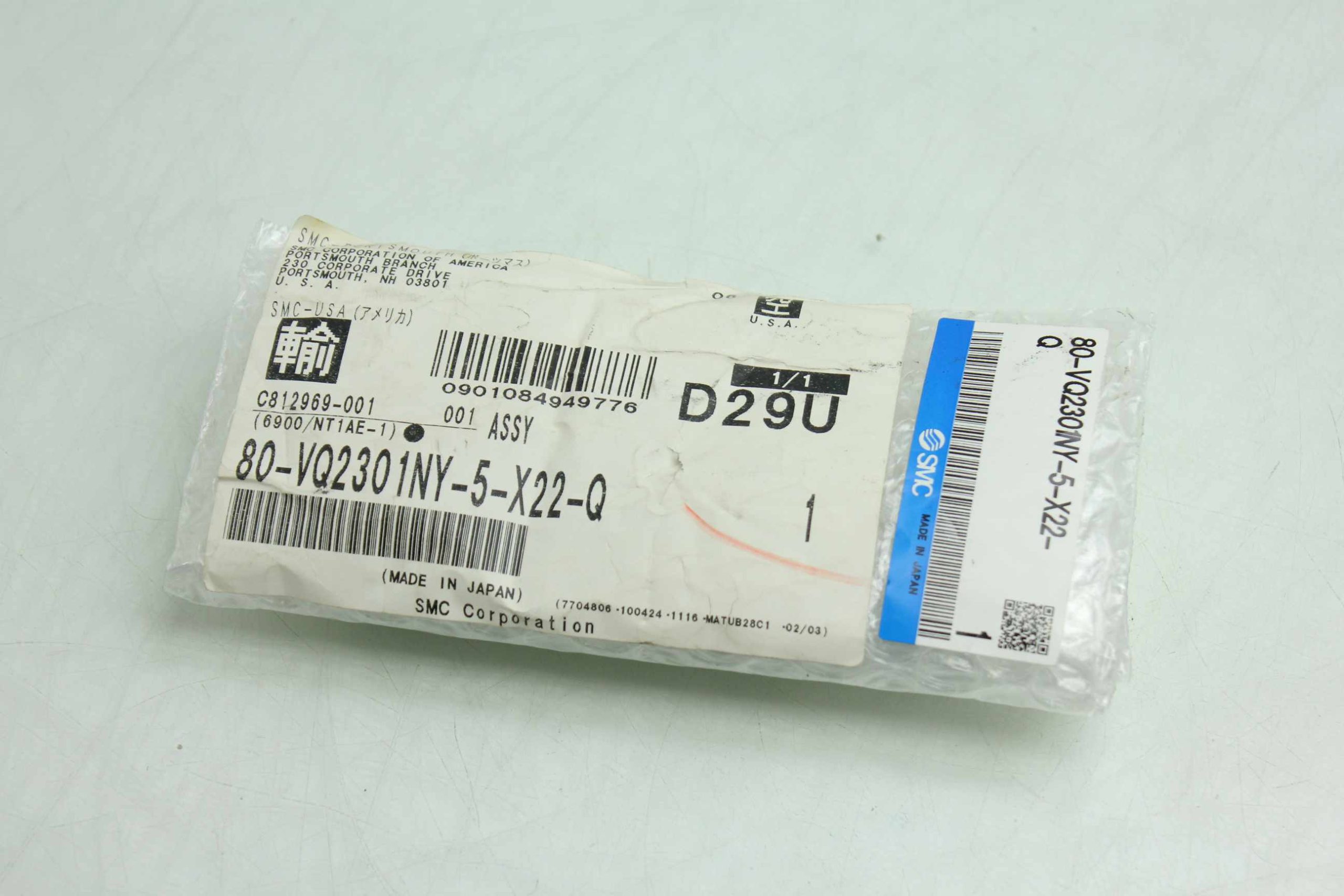 New SMC 80-VQ2301NY-5-X22Q Manifold Mount Plug-In Solenoid Valve - New - Image 7