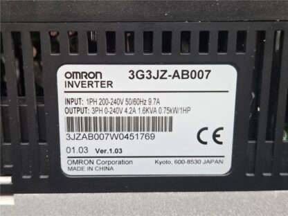 Omron SysDrive 3G3JZ Inverter Drive 3G3JZ-AB007 - Used - Image 15