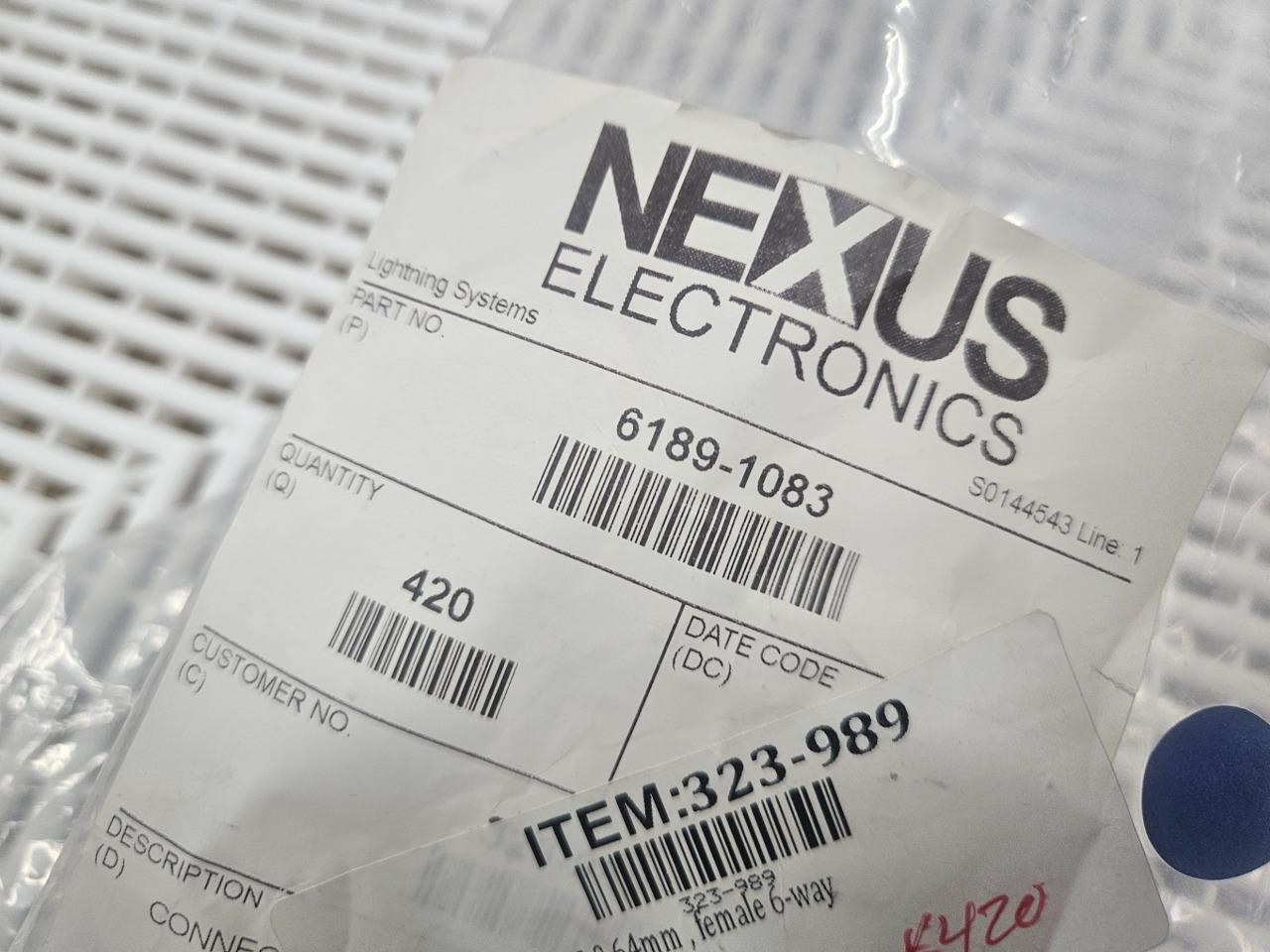 (Qty 100) New Sumitomo 6189-1083 Sealed Connector 6 Way CID2060A-0.64-21 - New - Image 3