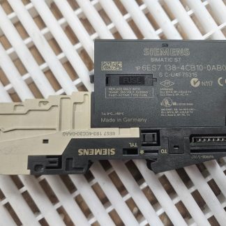 Siemens 6ES7 138-4CB10-0AB0 Power Module with 6ES7 193-4CC30-0AA0 Wiring Block - Used