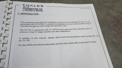 Thales Electron Devices TH 792 for TH 18792 IOT Cavity UHF RF Power Source - Used - Image 18