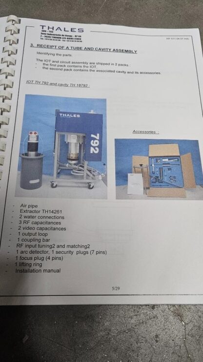 Thales Electron Devices TH 792 for TH 18792 IOT Cavity UHF RF Power Source - Used - Image 22