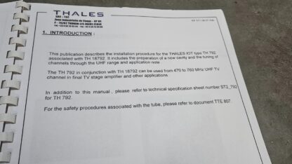 Thales Electron Devices TH 792 for TH 18792 IOT Cavity UHF RF Power Source - Used - Image 40