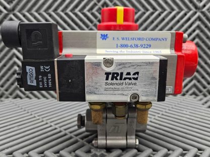 Triac TR20SR Spring Return Stainless 1/4" NPT Ball Valve 3-Way 88TX025TR1SAX - Used - Image 16