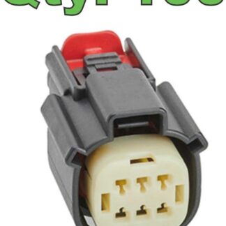 (100) New Molex 33472-0606 MX150 Female 6 Way Connector, A-Key - New