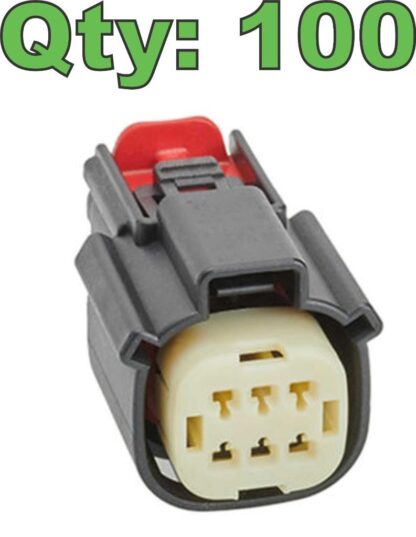 (100) New Molex 33472-0606 MX150 Female 6 Way Connector, A-Key - New