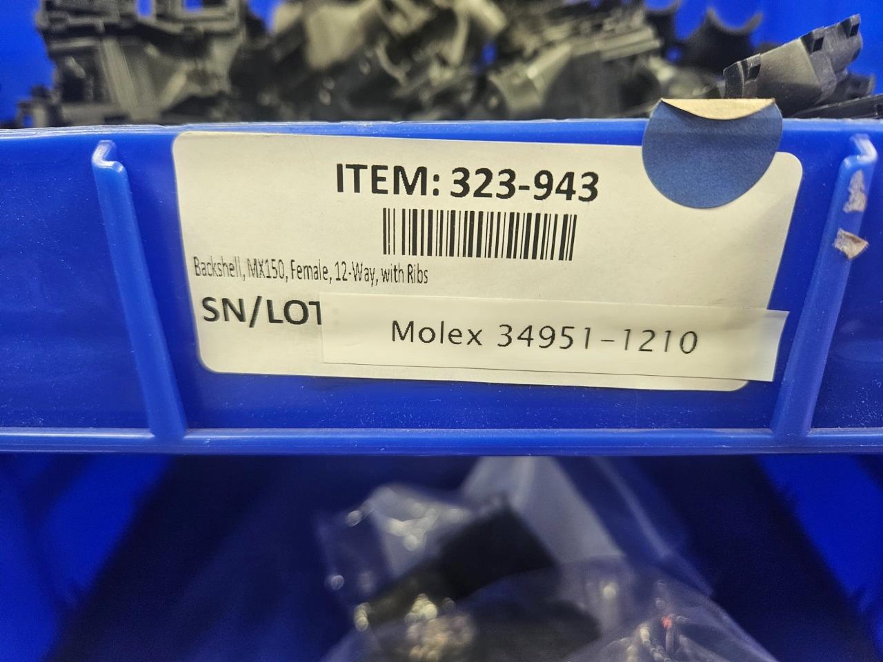 (125) New Molex 34951-1210 MX150 Backshell / Female 12 Way Connector with Ribs - New - Image 11