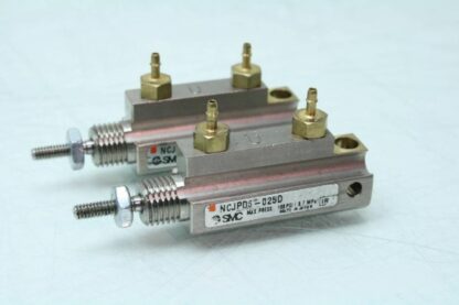 2 SMC NCJPD6-025D Double Acting Single Rod Cylinders 1/4" Stroke & Bore - Used - Image 3