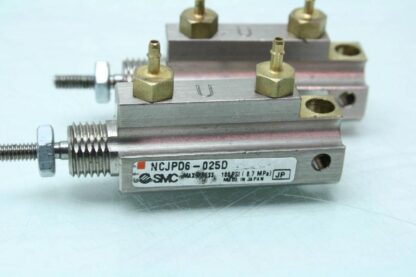 2 SMC NCJPD6-025D Double Acting Single Rod Cylinders 1/4" Stroke & Bore - Used - Image 4