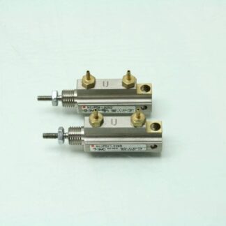 2 SMC NCJPD6-025D Double Acting Single Rod Cylinders 1/4" Stroke & Bore - Used