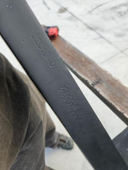 2 Telehandler Forks 5" x 72" x 2-1/4" Pin Shaft Mount 10800 lb for Genie JLG - Seller refurbished - Image 8