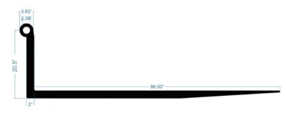 2 Telehandler Forks 5" x 96" x 2-1/4" Pin Shaft Mount 10800 lb for Genie JLG - Seller refurbished - Image 11