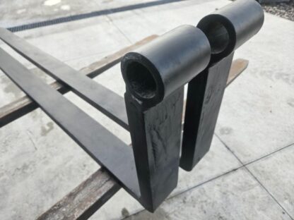 2 Telehandler Forks 5" x 96" x 2-1/4" Pin Shaft Mount 10800 lb for Genie JLG - Seller refurbished - Image 7