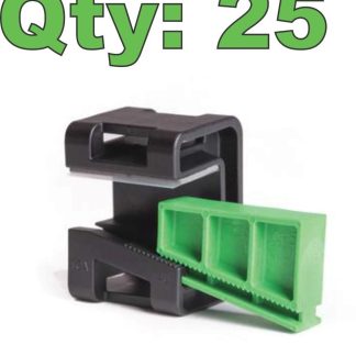 (25) HellermanTyton 151-01565 Panel Mount Wedge Clip Zip Tie Base 0 - 0.2" Range - New