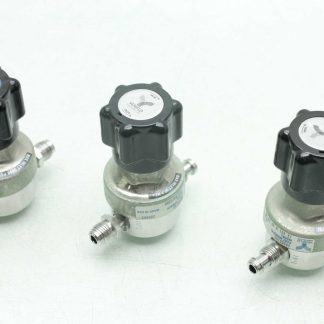 3 Parker Veriflo 48000100 IR401W2PFSMM Stainless Steel Regulators - Used