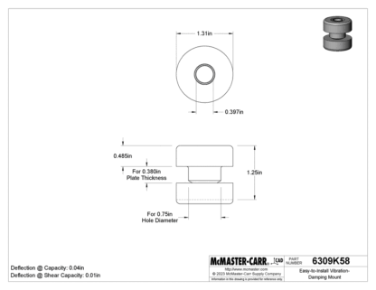 (34) New Barry Hutchinson 44001-1 Bonded Tube Mount Isolator 44000 - New - Image 10