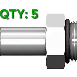 (5) Air-Way M4604-12-M22-O ORB M22 Threaded Straight Fitting to 3/4 Hose Barb - New