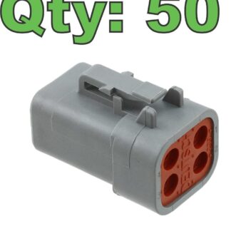 (50) New TE Connectivity / Deutsch DTP06-4S Receptacle Housings 4 Pin - New