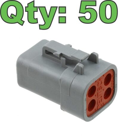 (50) New TE Connectivity / Deutsch DTP06-4S Receptacle Housings 4 Pin - New - Image 8
