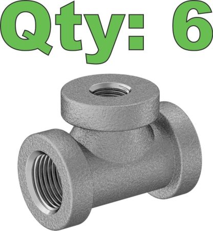 (6) New McMaster 44705K452 Aluminum Tee Reducer Fitting 1/2" NPT x 1/4" NPT - New - Image 7