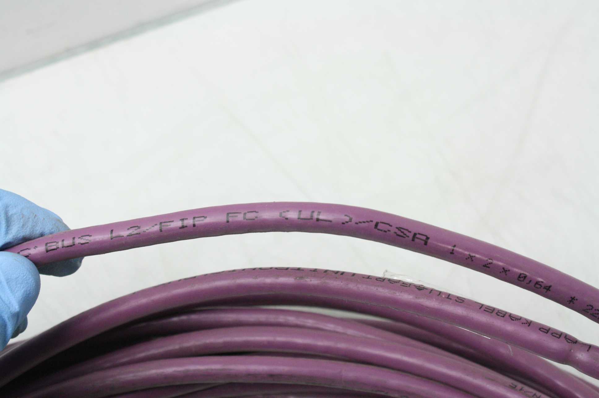 60' Lapp Kabel ProfiBus Unitronic Bus Cable L2/FIP 1 x 2 x 0.64 / 22 AWG E224252 - Used - Image 14
