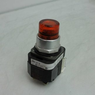 Allen-Bradley 800T-PT16 Heavy Duty 30mm Pilot Light Push Button Orange 110-120V - Used