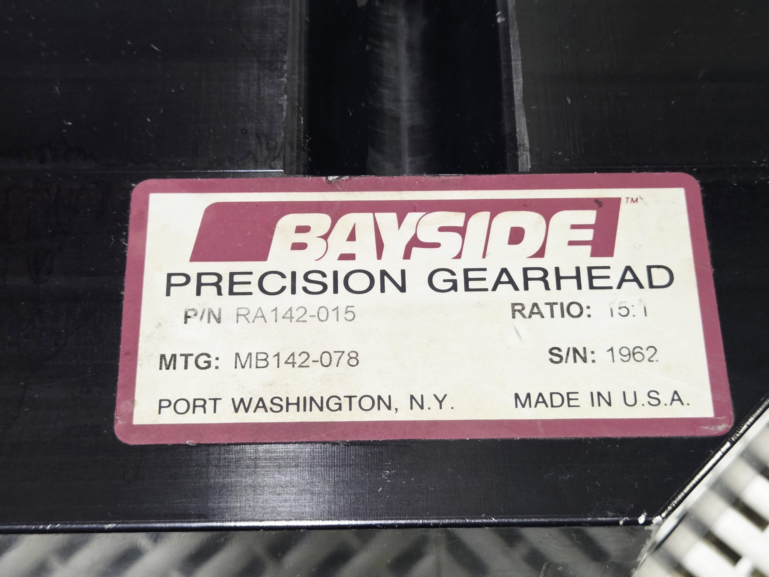Bayside RA142-015 15:1 Right Angle Planetary Gearhead 142mm Used - Used - Image 19