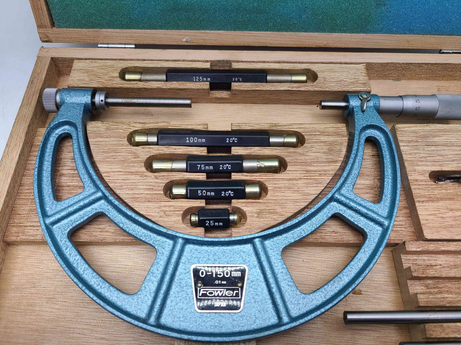 Fowler Micrometer Kit 52-401-121, Range 0-150mm, Cradu .01mm - Used - Image 4
