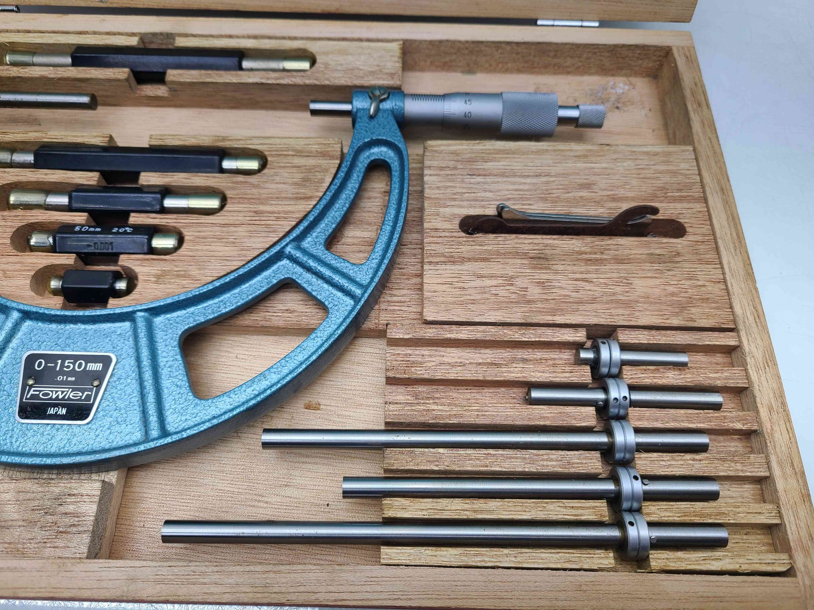 Fowler Micrometer Kit 52-401-121, Range 0-150mm, Cradu .01mm - Used - Image 6