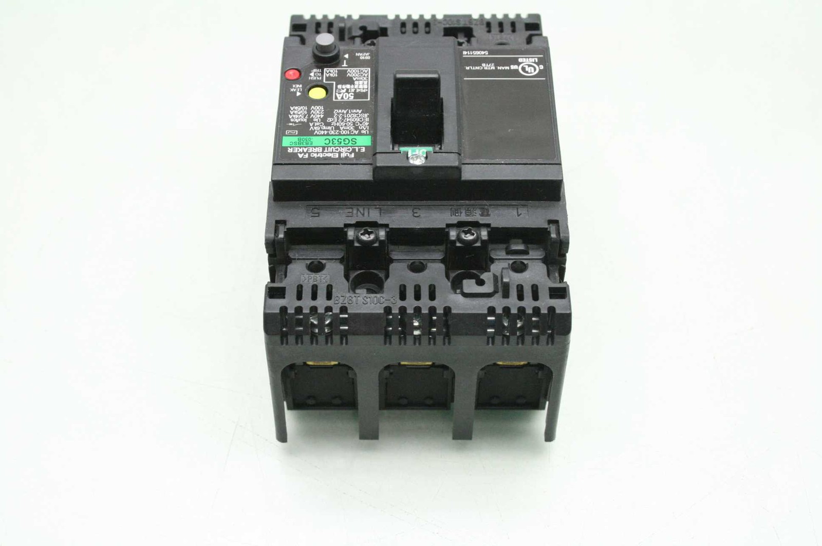 Fuji Electric SG53C-EB3BSC-050B Circuit Breaker 50A to 440V AC 3 Pole - Used - Image 3