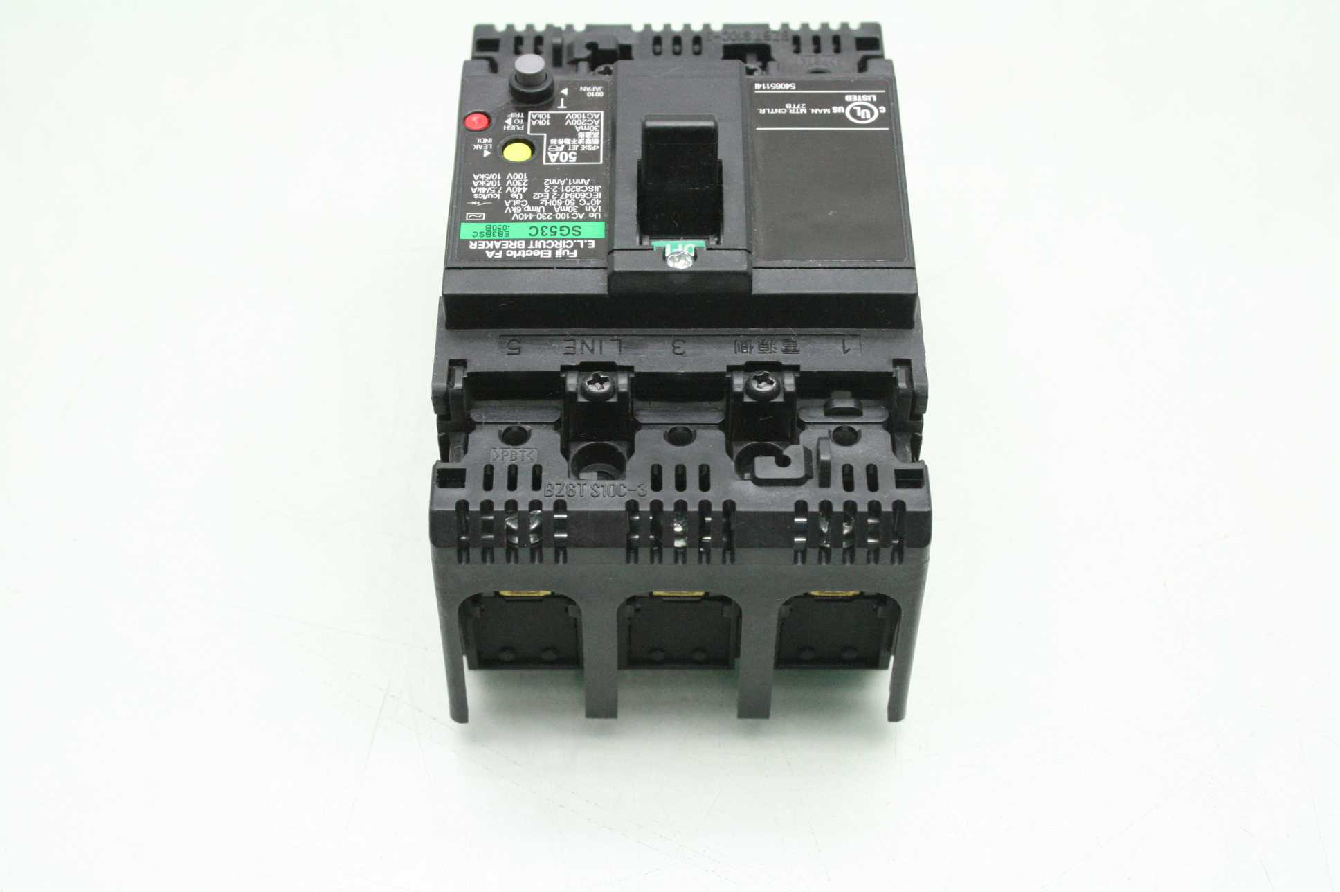 Fuji Electric SG53C-EB3BSC-050B Circuit Breaker 50A to 440V AC 3 Pole - Used - Image 9