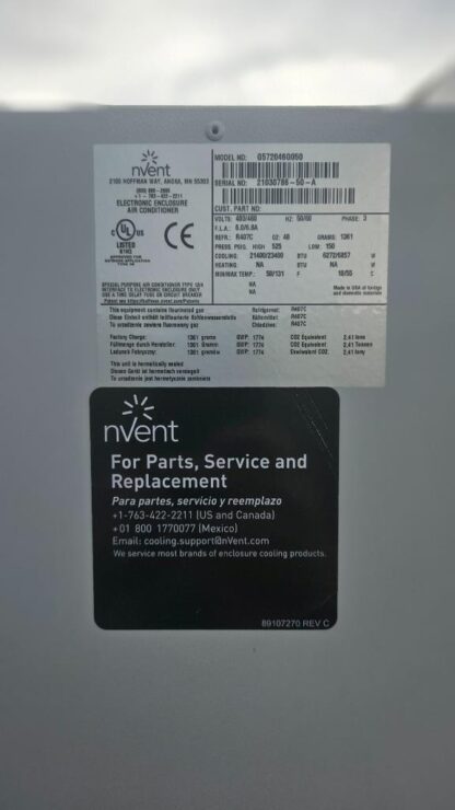 Hoffman nVent G572046G050 Spectracool Electrical Enclosure Air Conditioner - Used - Image 6