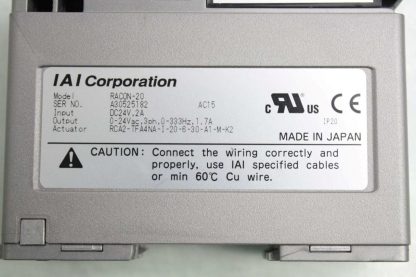 IAI Robo Net RACON-20 Single Axis Robot Linear Actuator Controller w/ Cables - Used - Image 9