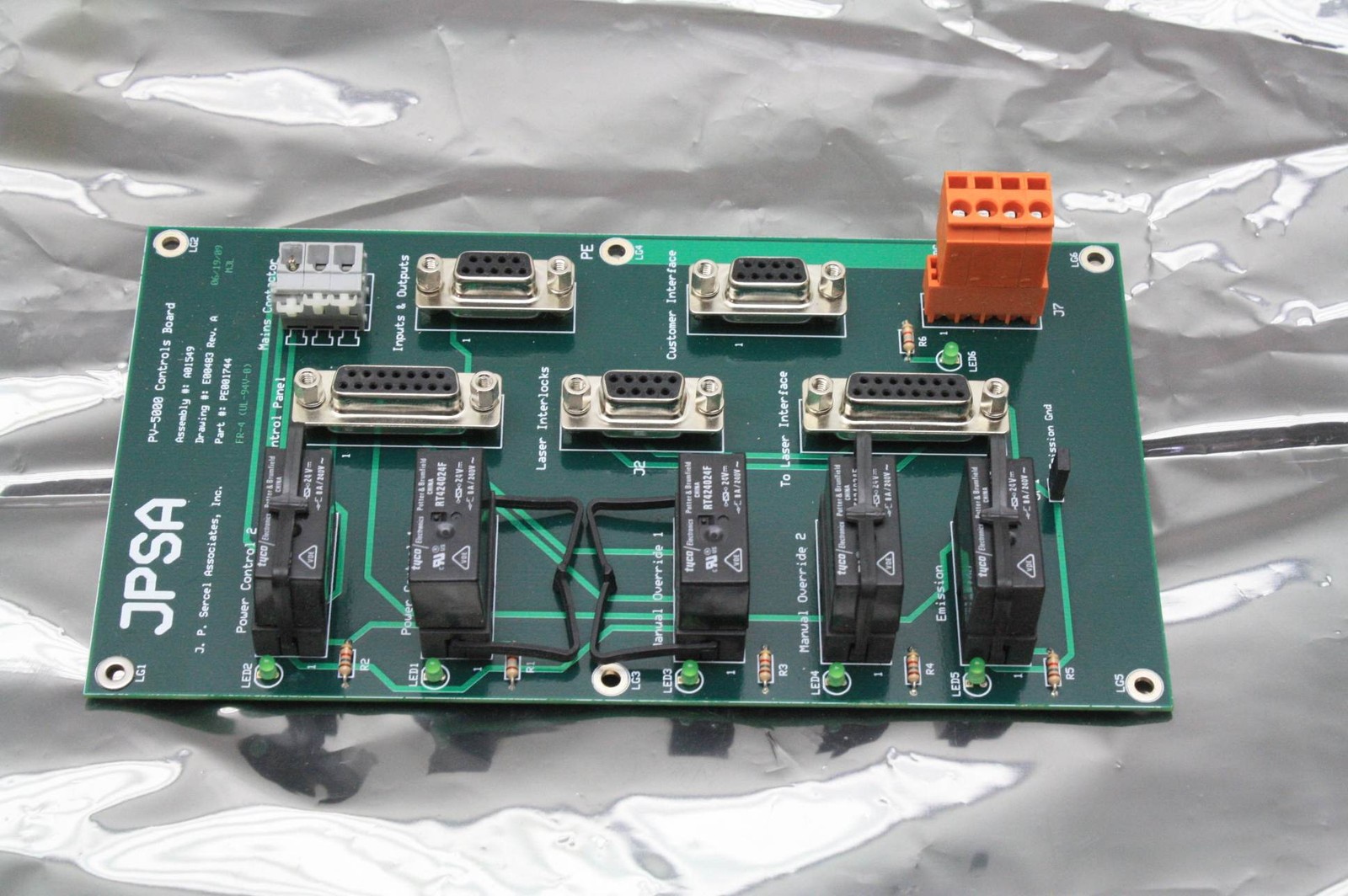 JPSA PV-5000 Laser Scribe Control Board UL-94V-0 - Used - Image 12