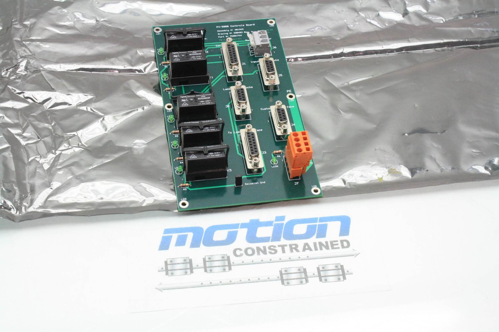 JPSA PV-5000 Laser Scribe Control Board UL-94V-0 - Used