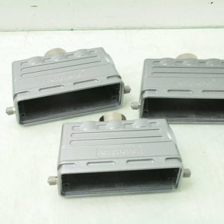 Lot of 3 Amphenol C146-10G024-606-1 Heavy Duty Connector Housing Hoods - New