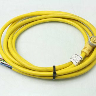 Mencom MIN-6FPX-12-R 6-Pin Cordset Robotic Cable / 300V @ 5A / 12 ft length - Used