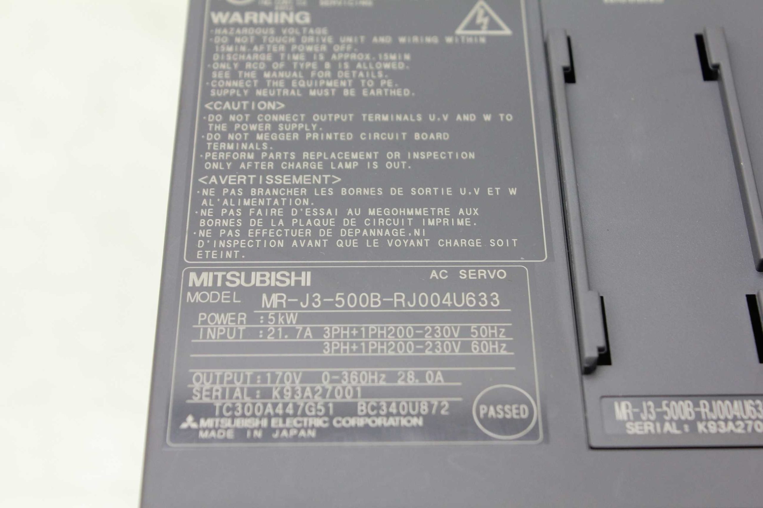 Mitsubishi MR-J3-500B Servo Drive w LM-H2 Linear Magnetic Motor - Used - Image 27
