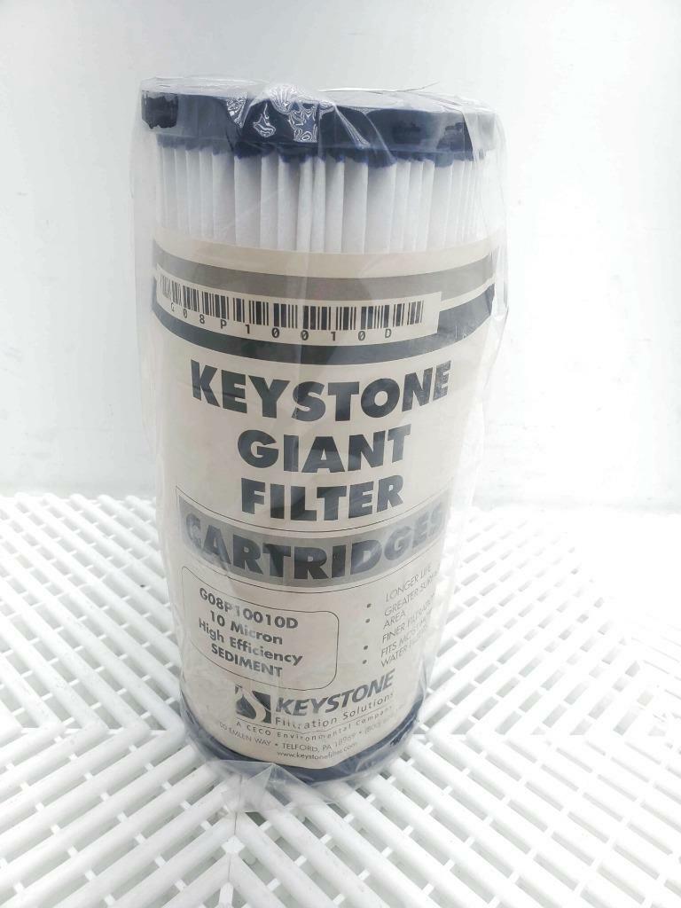New Keystone Giant G08P10010D Pleated Filter Cartridge Polypropylene 10" x 4.5" - New other (see details)