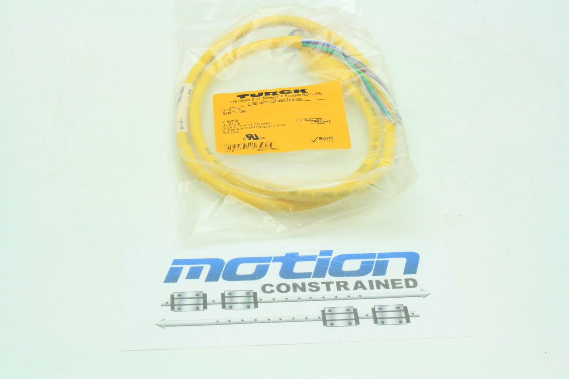New Turck BSM 7-086-1 Cable / Cordset 7 Pin Male to Pigtail U-04675 - New - Image 12