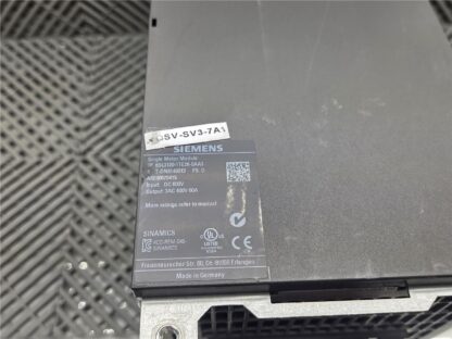 Siemens 6SL3120-1TE26-0AA3 Single Motor Module Servo Drive 60A - Used - Image 8
