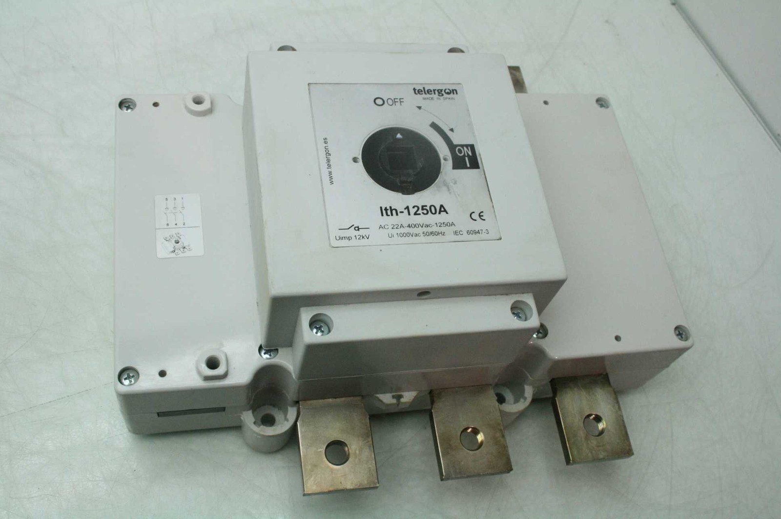 Telergon S5-12503PS0 Three Pole Disconnect Switch 400V AC @ 1250A - Used
